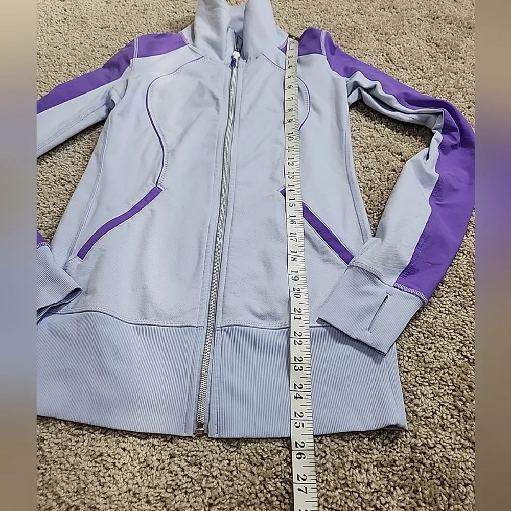 Lululemon Contempo Jacket Cool Breeze/Power Purple Sz 4